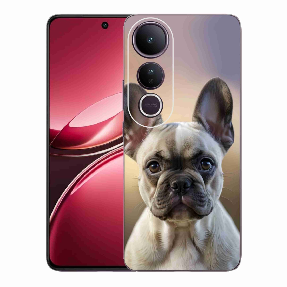 Gélový kryt mmCase na Vivo V50 Lite 4G/5G - roztomilý francúzsky buldoček