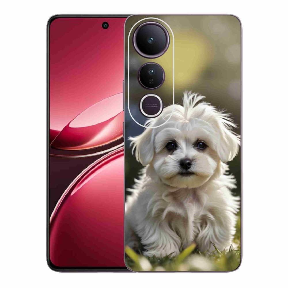 Gélový kryt mmCase na Vivo V50 Lite 4G/5G - roztomilý maltézsky psík