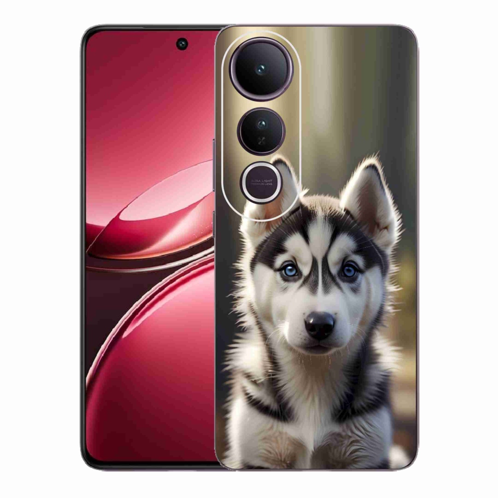 Gélový kryt mmCase na Vivo V50 Lite 4G/5G - roztomilý sibírsky husky