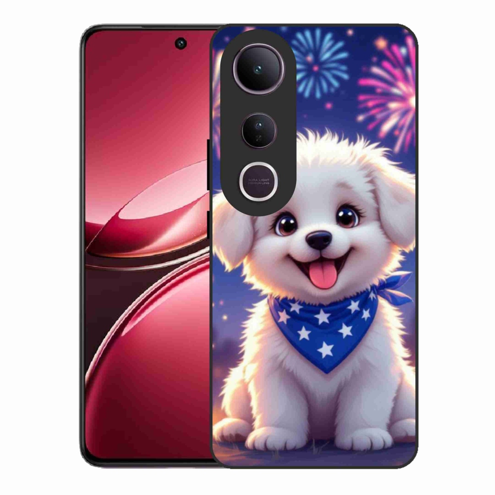 Gélový kryt mmCase na Vivo V50 Lite 4G/5G - slávnostné šteňa