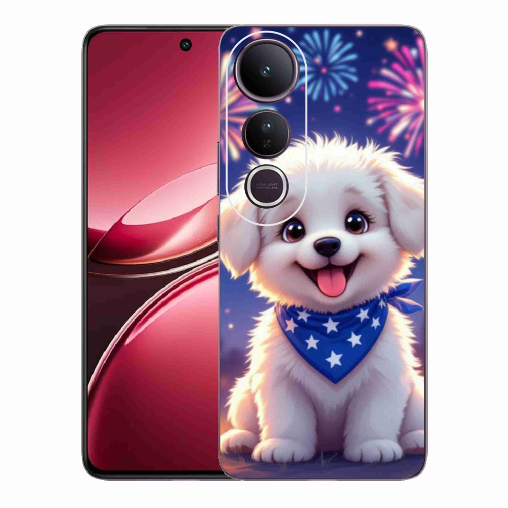Gélový kryt mmCase na Vivo V50 Lite 4G/5G - slávnostné šteňa