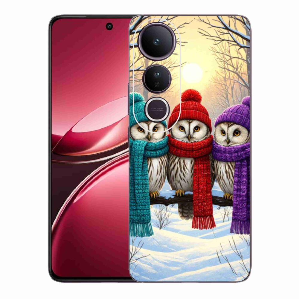 Gélový kryt mmCase na Vivo V50 Lite 4G/5G - soví priatelia