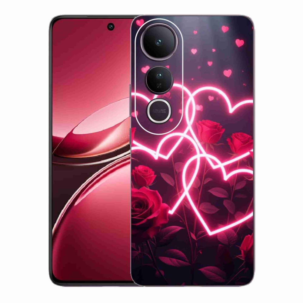 Gélový kryt mmCase na Vivo V50 Lite 4G/5G - srdce lásky