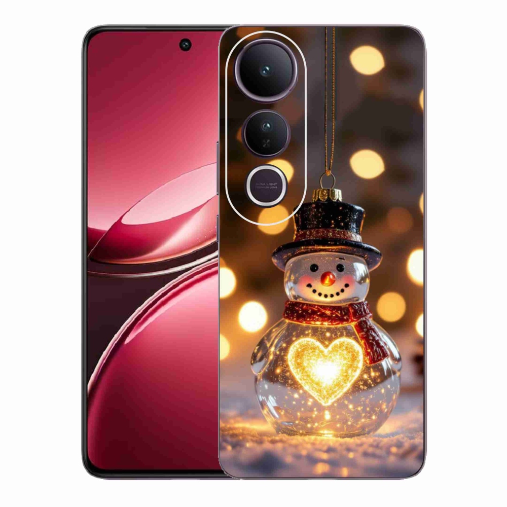 Gélový kryt mmCase na Vivo V50 Lite 4G/5G - svietiaci vianočný snehuliak