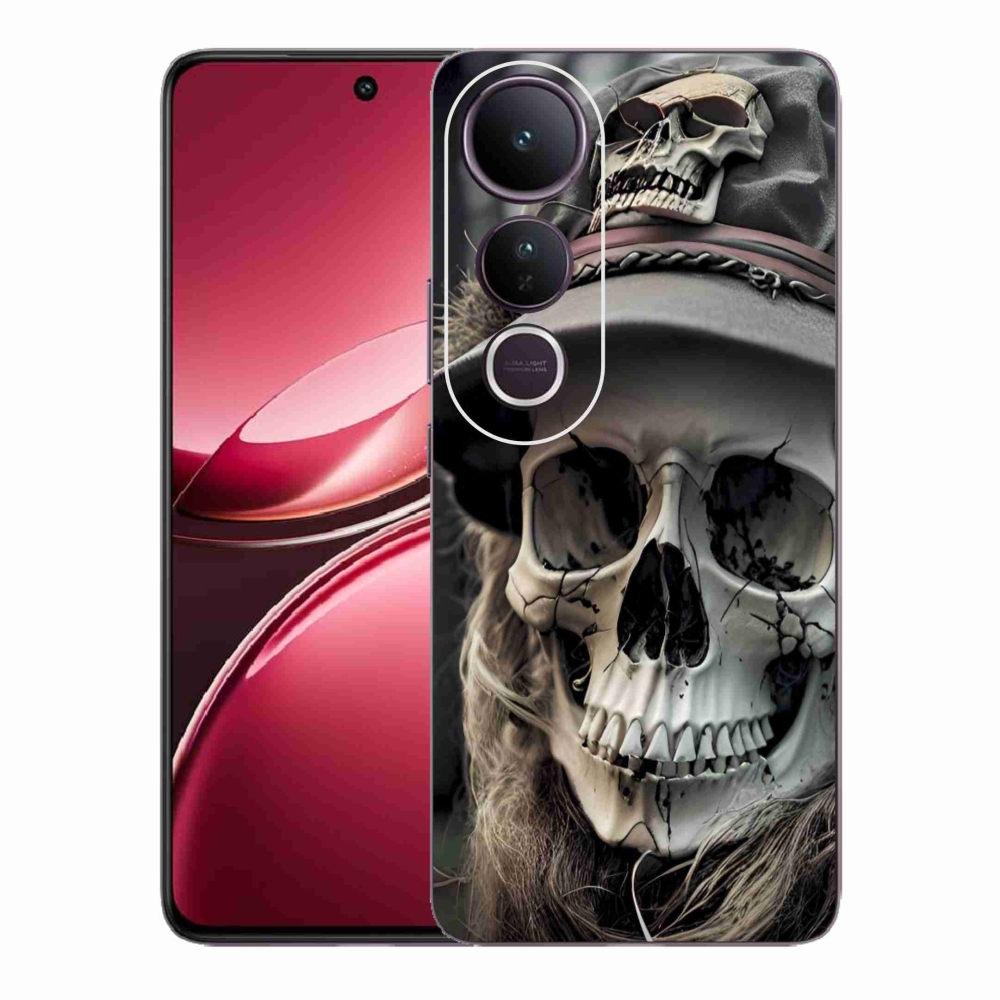 Gélový kryt mmCase na Vivo V50 Lite 4G/5G - temná lebka