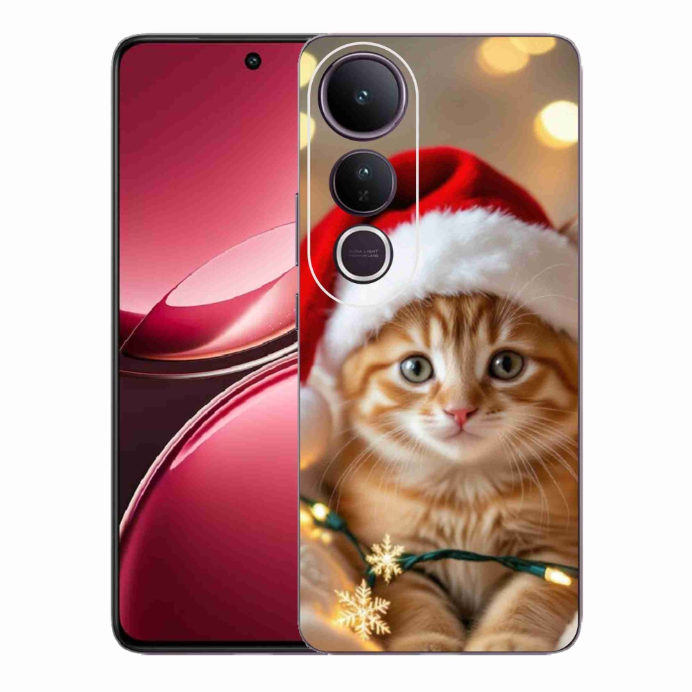 Gélový kryt mmCase na Vivo V50 Lite 4G/5G - vianočné mačiatko