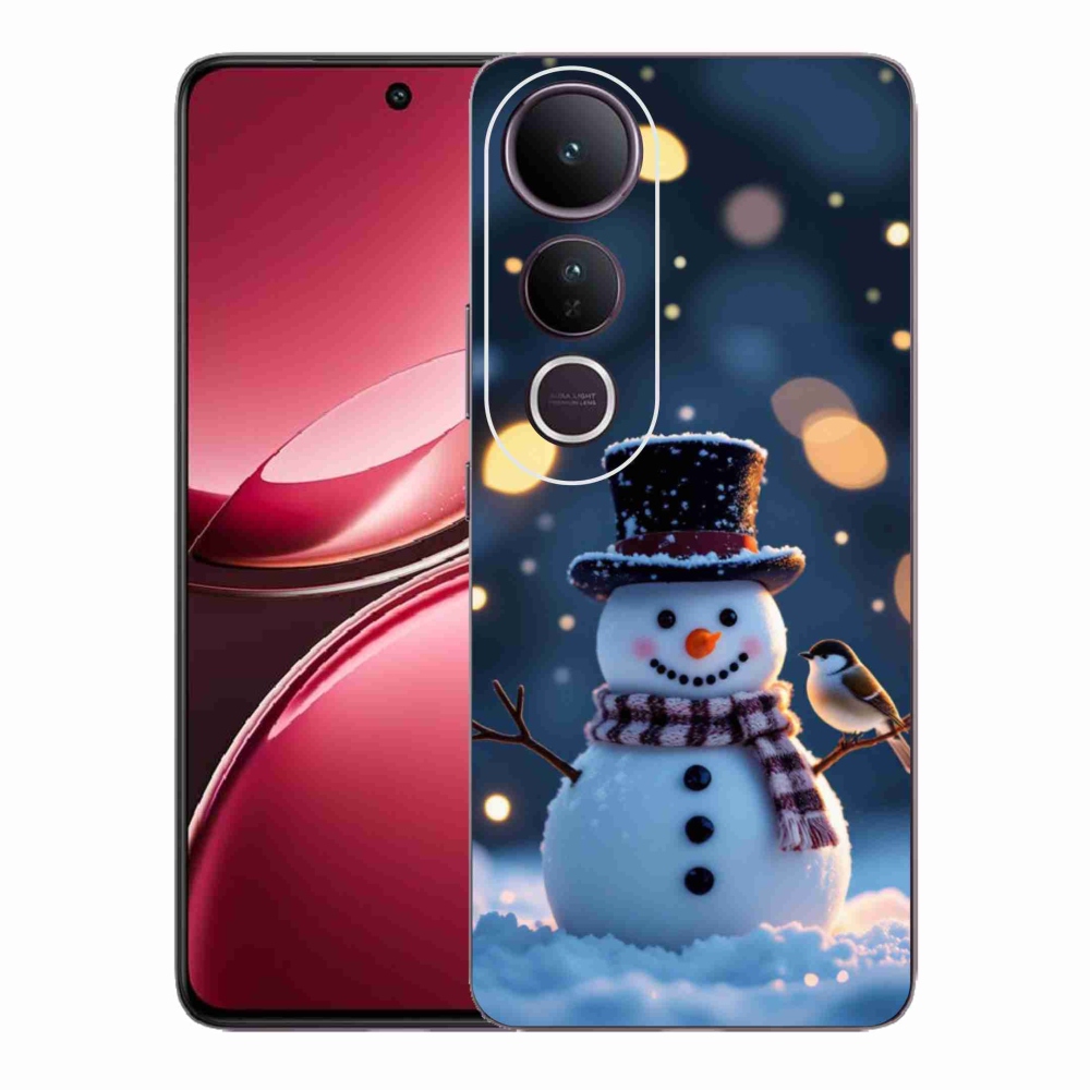 Gélový kryt mmCase na Vivo V50 Lite 4G/5G - vianočný snehuliak