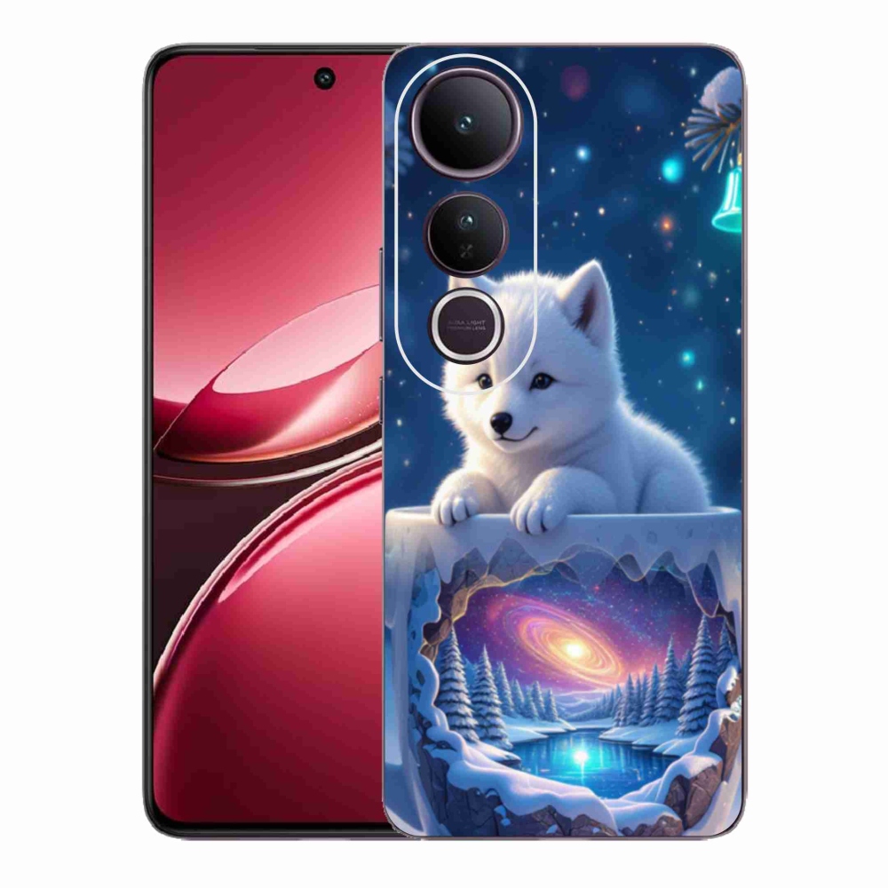 Gélový kryt mmCase na Vivo V50 Lite 4G/5G - vianočné šteňa