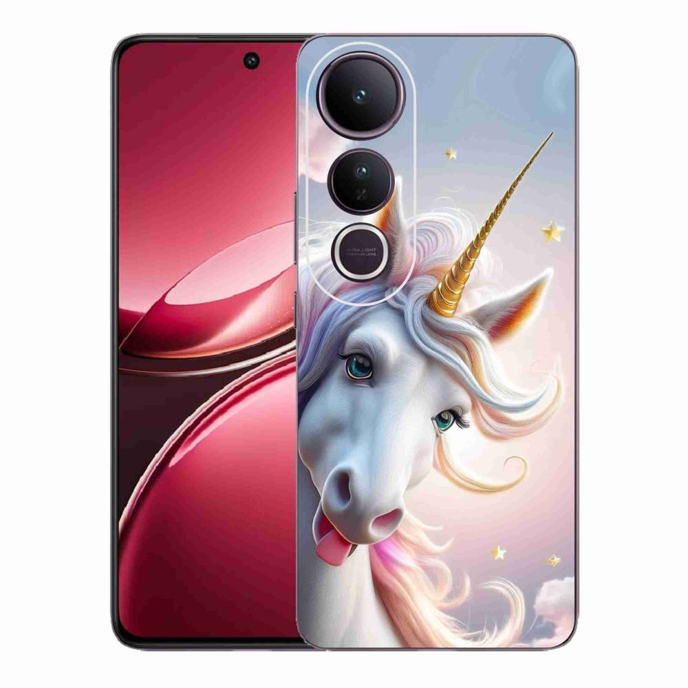 Gélový kryt mmCase na Vivo V50 Lite 4G/5G - veselý jednorožec