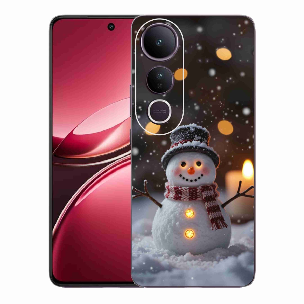 Gélový kryt mmCase na Vivo V50 Lite 4G/5G - veselý snehuliak