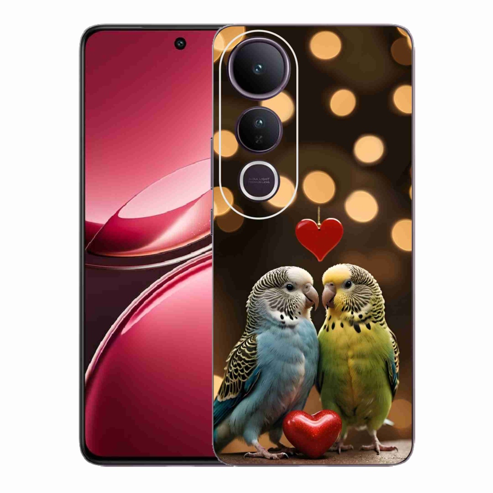 Gélový kryt mmCase na Vivo V50 Lite 4G/5G - zamilovaní papagáje