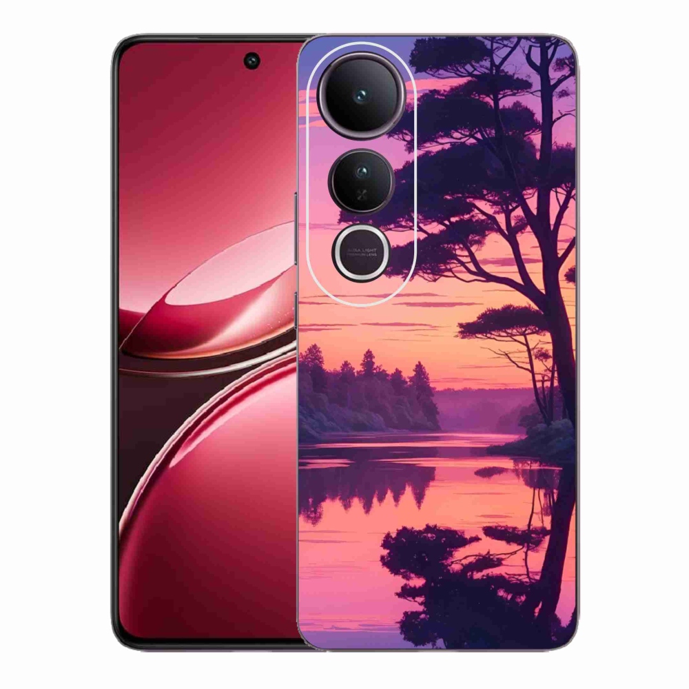Gélový kryt mmCase na Vivo V50 Lite 4G/5G - západ slnka nad jazerom