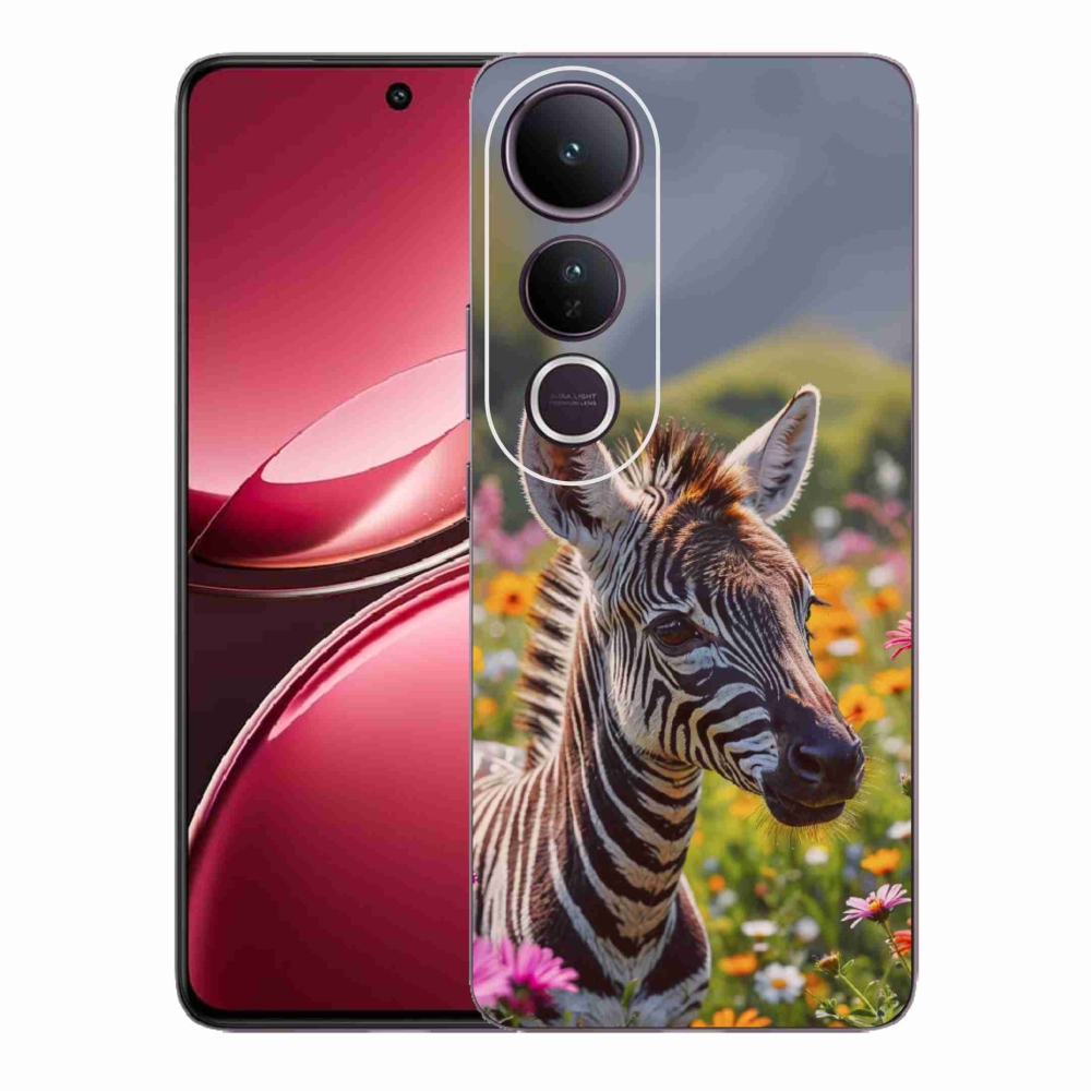Gélový kryt mmCase na Vivo V50 Lite 4G/5G - zebra na lúke