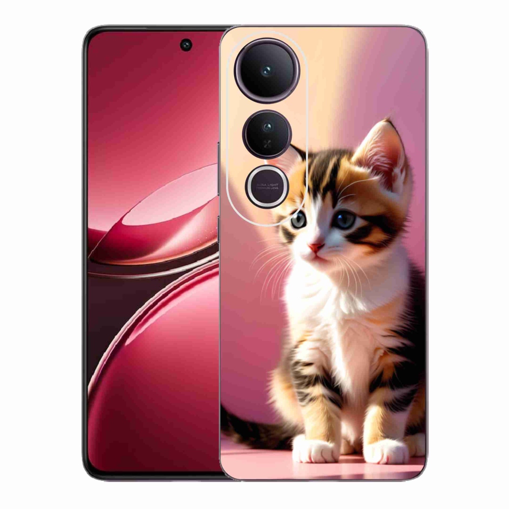 Gélový kryt mmCase na Vivo V50 Lite 4G/5G - zvedavé mačiatko 2
