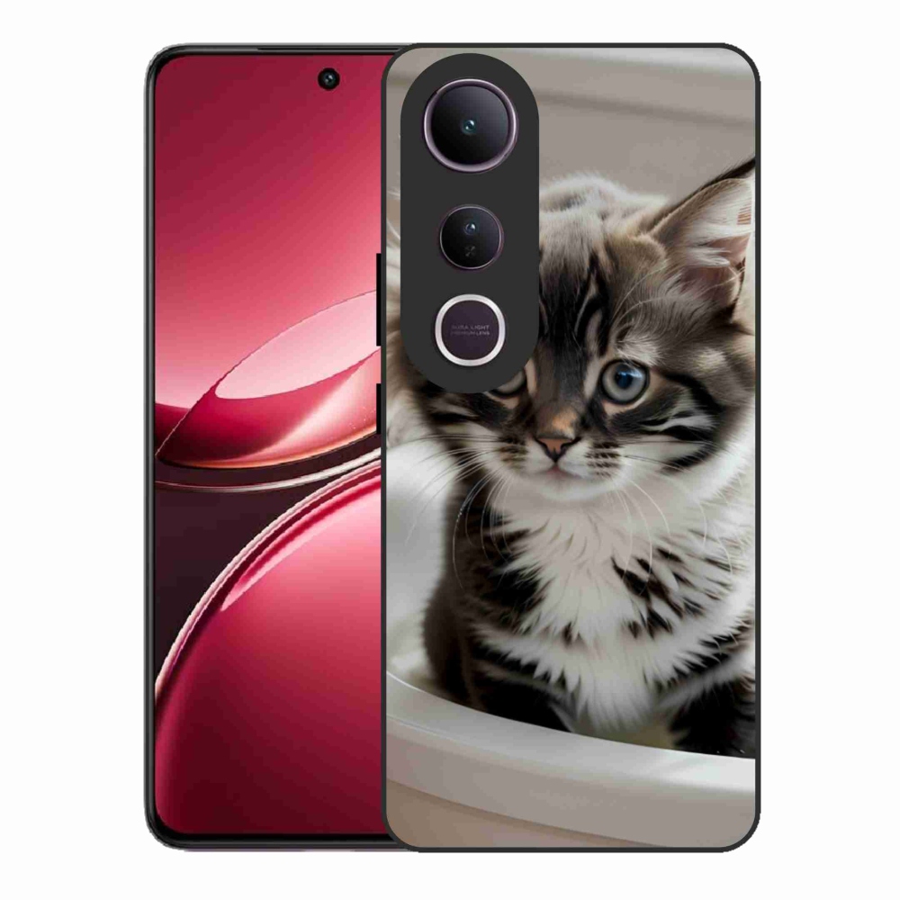 Gélový kryt mmCase na Vivo V50 Lite 4G/5G - zvedavé mačiatko