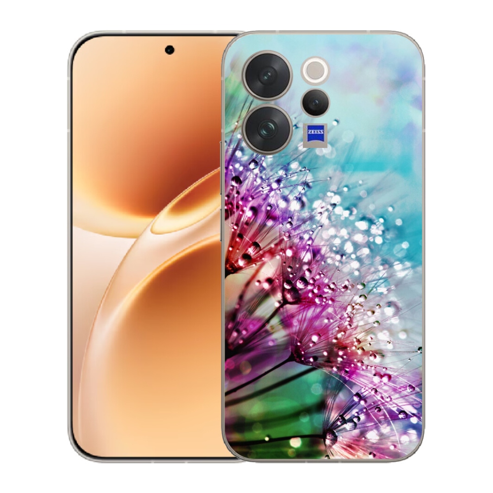 Gélový kryt mmCase na Vivo V70 - farebné kvety