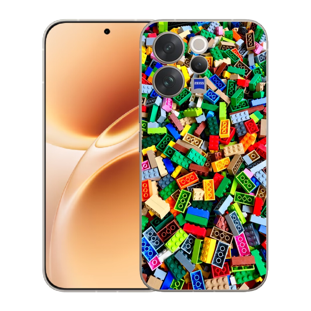Gélový kryt mmCase na Vivo V70 - farebné stavebné kocky