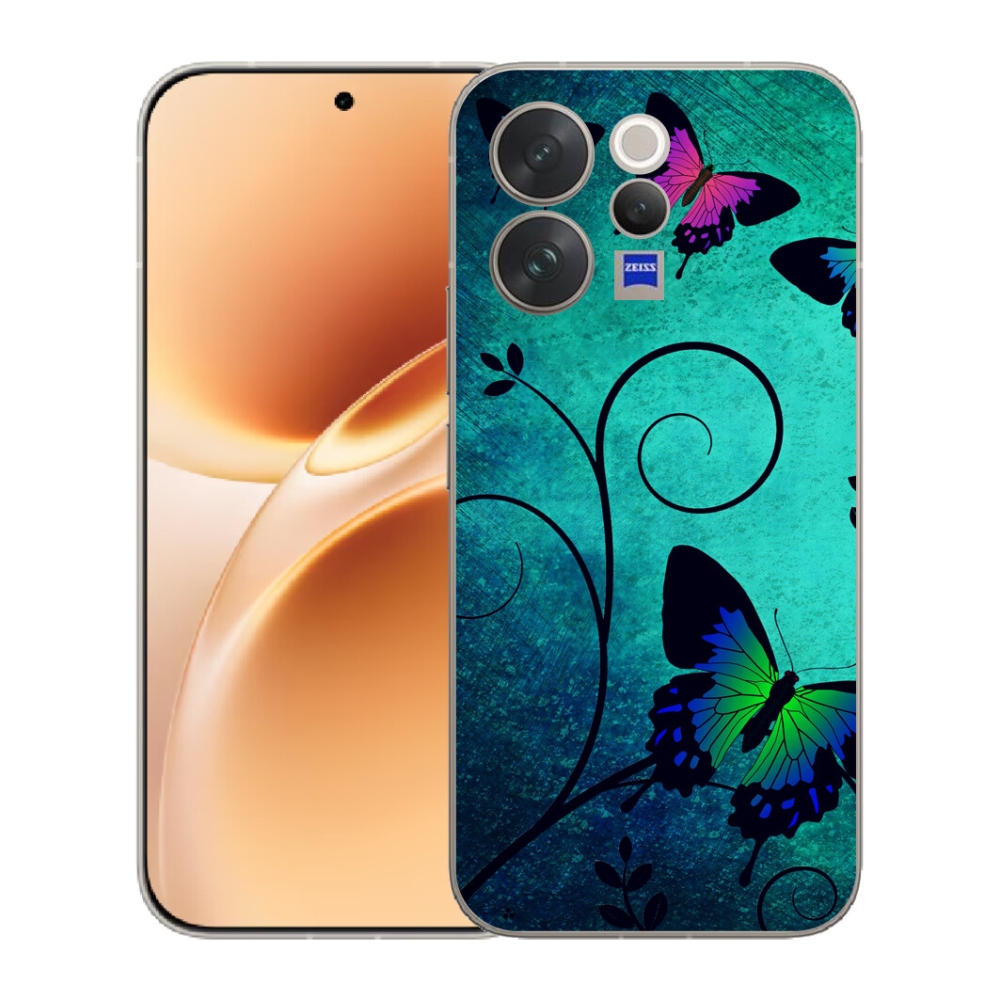 Gélový kryt mmCase na Vivo V70 - farební motýle