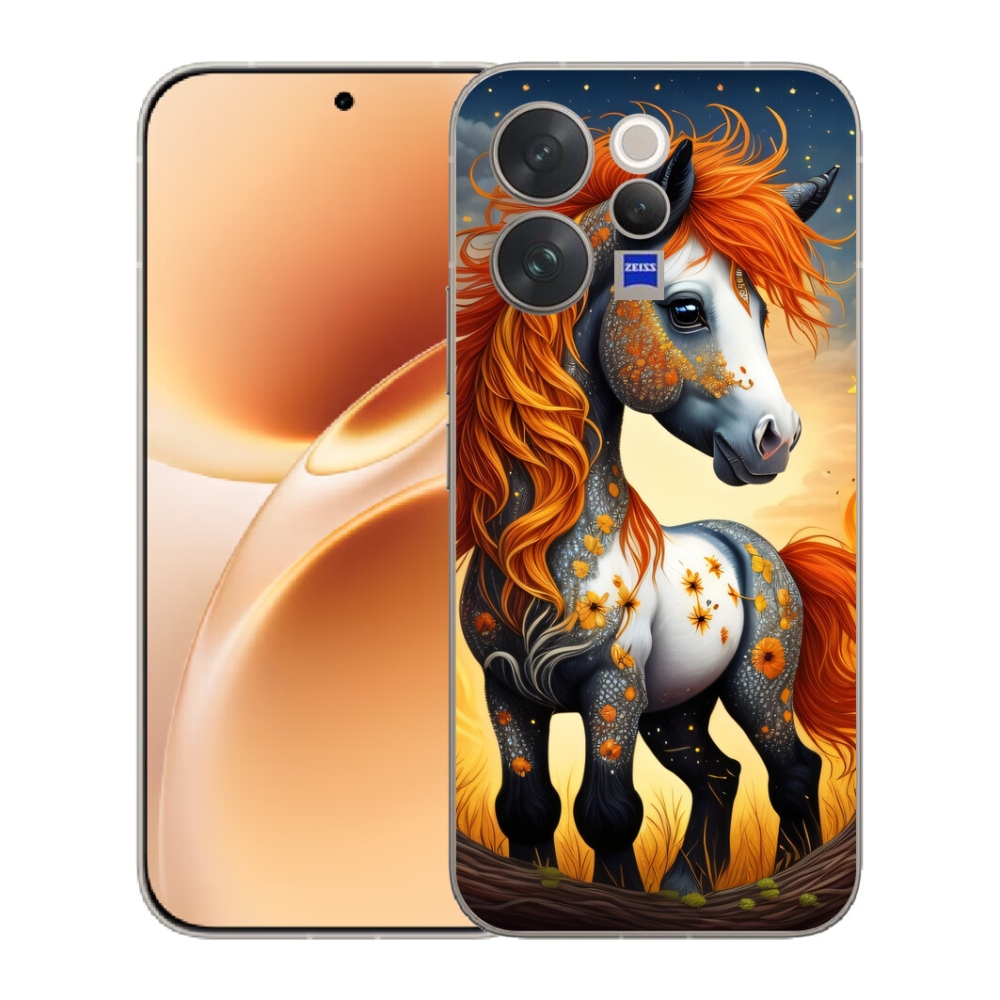 Gélový kryt mmCase na Vivo V70 - farebný poník