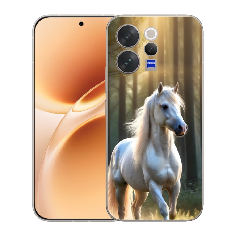 Gélový kryt mmCase na Vivo V70 - biely kôň 3