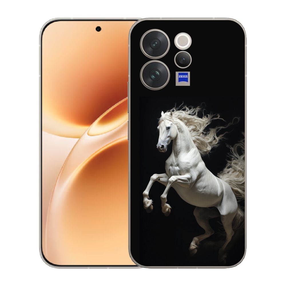 Gélový kryt mmCase na Vivo V70 - biely kôň 4