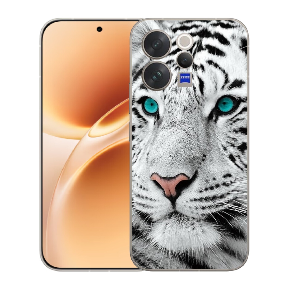 Gélový kryt mmCase na Vivo V70 - biely tiger