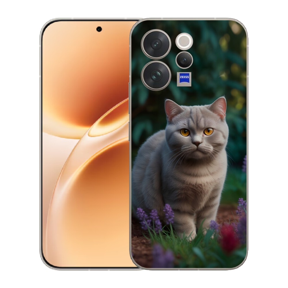 Gélový kryt mmCase na Vivo V70 - britská mačka