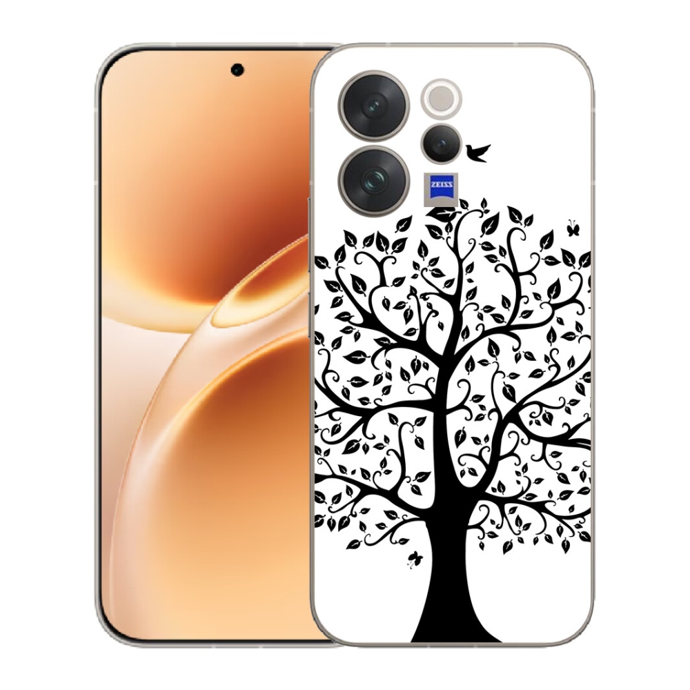 Gélový kryt mmCase na Vivo V70 - čiernobiely strom