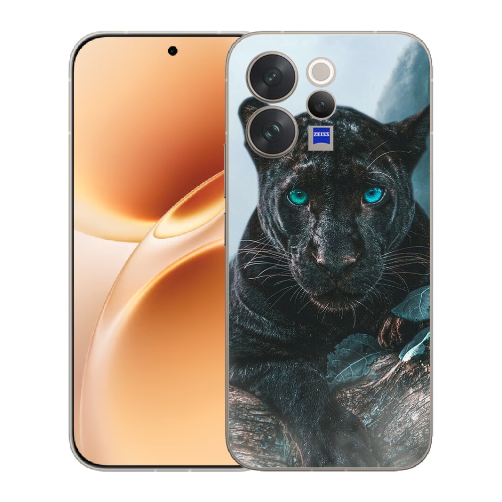 Gélový kryt mmCase na Vivo V70 - čierny panter