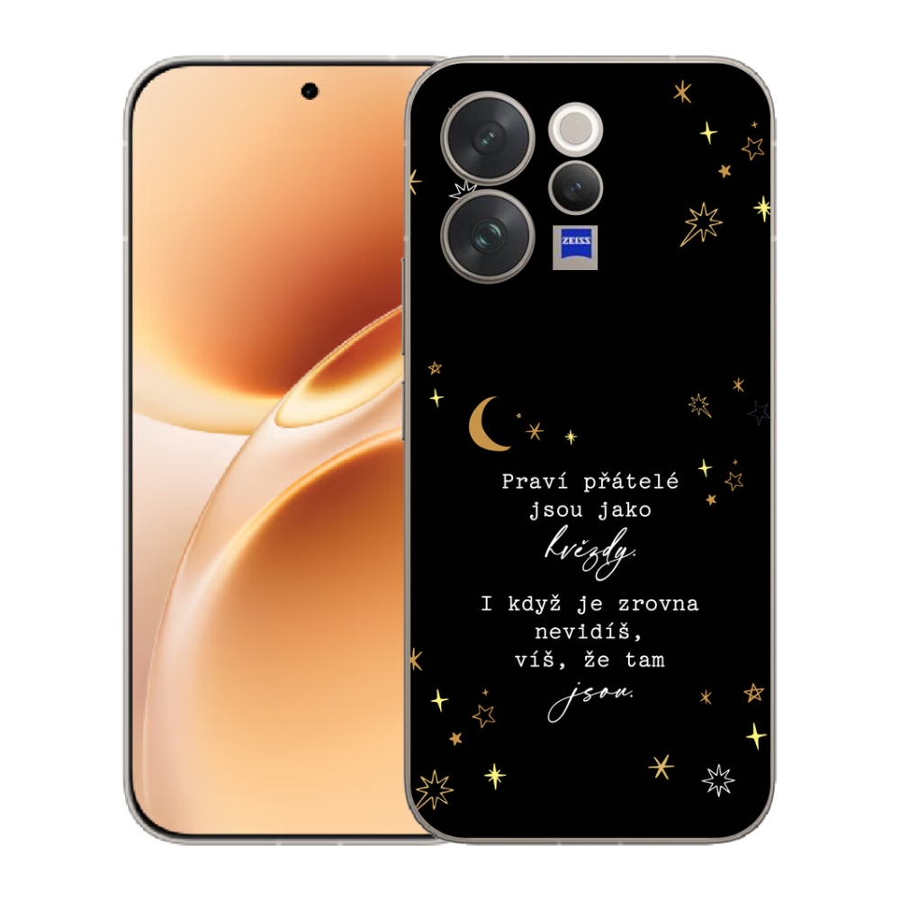 Gélový kryt mmCase na Vivo V70 - citát 6 čierne pozadie