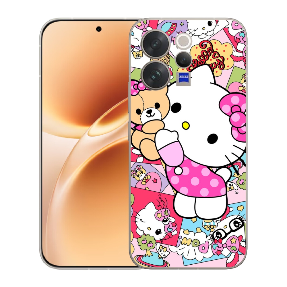 Gélový kryt mmCase na Vivo V70 - cute kitty