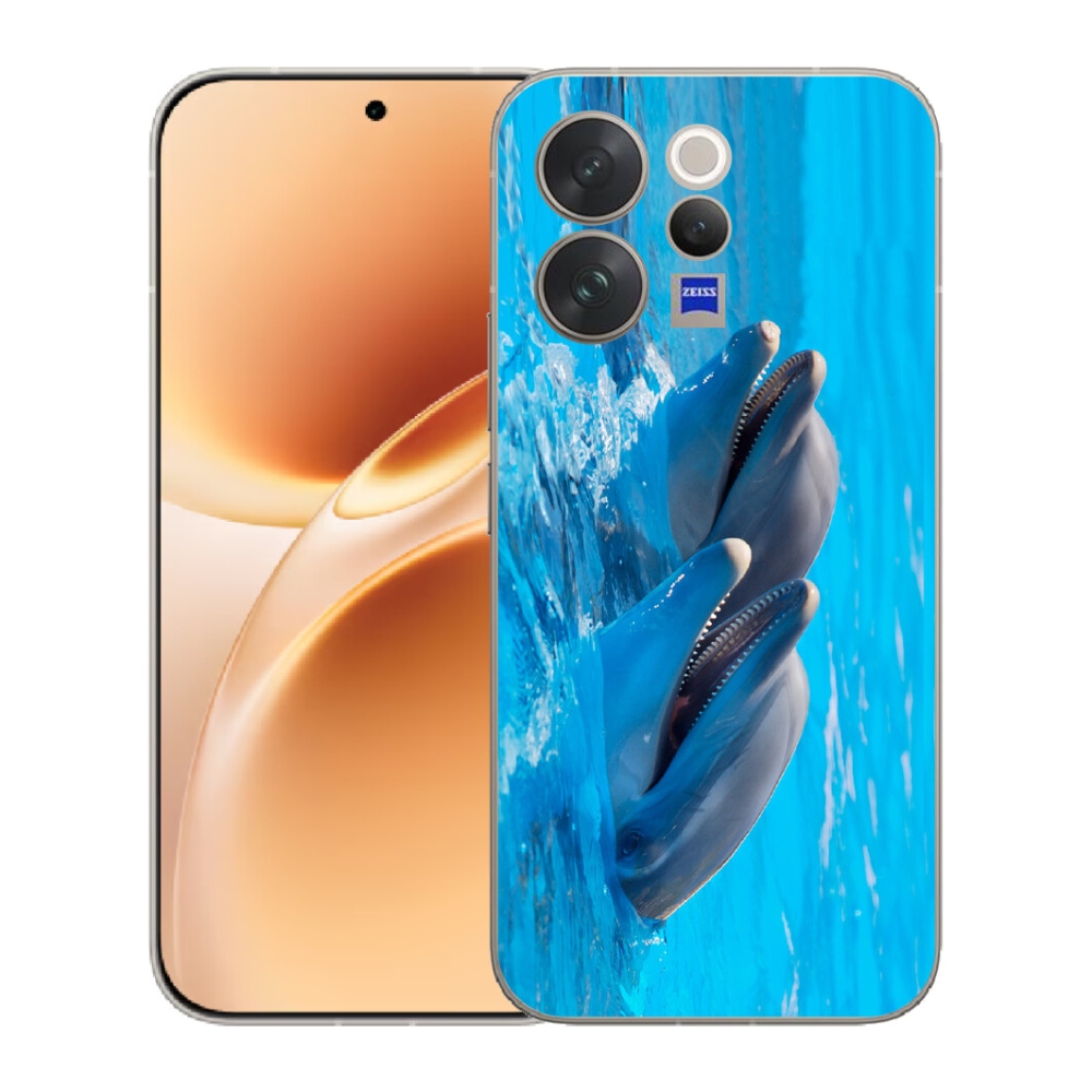 Gélový kryt mmCase na Vivo V70 - delfíny