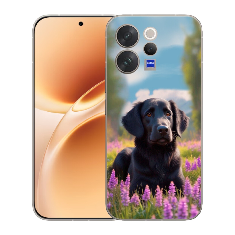 Gélový kryt mmCase na Vivo V70 - elegantný čierny retriever