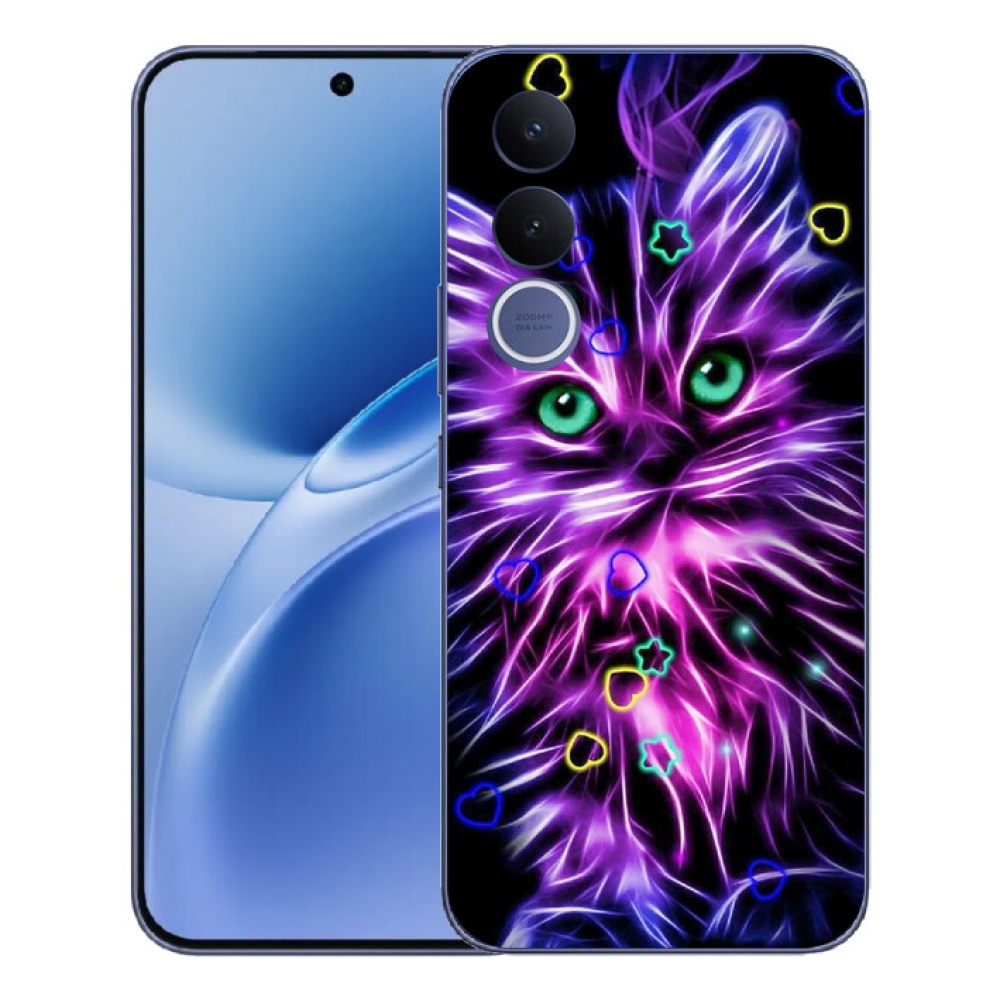 Gélový kryt mmCase na Vivo V70 FE - abstraktná mačka