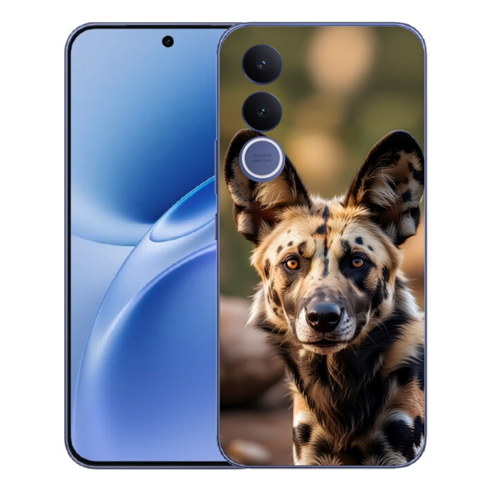 Gélový kryt mmCase na Vivo V70 FE - africký divoký pes