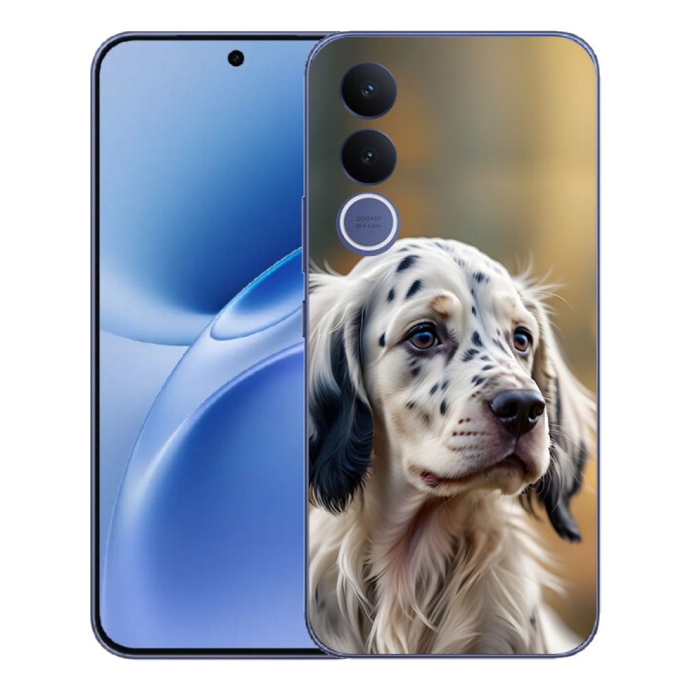 Gélový kryt mmCase na Vivo V70 FE - anglický seter