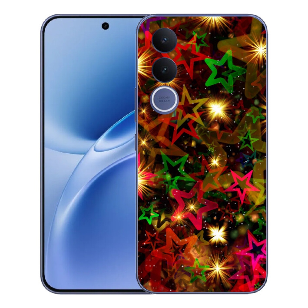 Gélový kryt mmCase na Vivo V70 FE - farebné hviezdičky