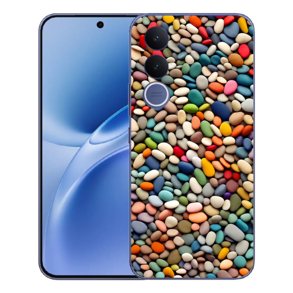 Gélový kryt mmCase na Vivo V70 FE - farebné kamienky 2