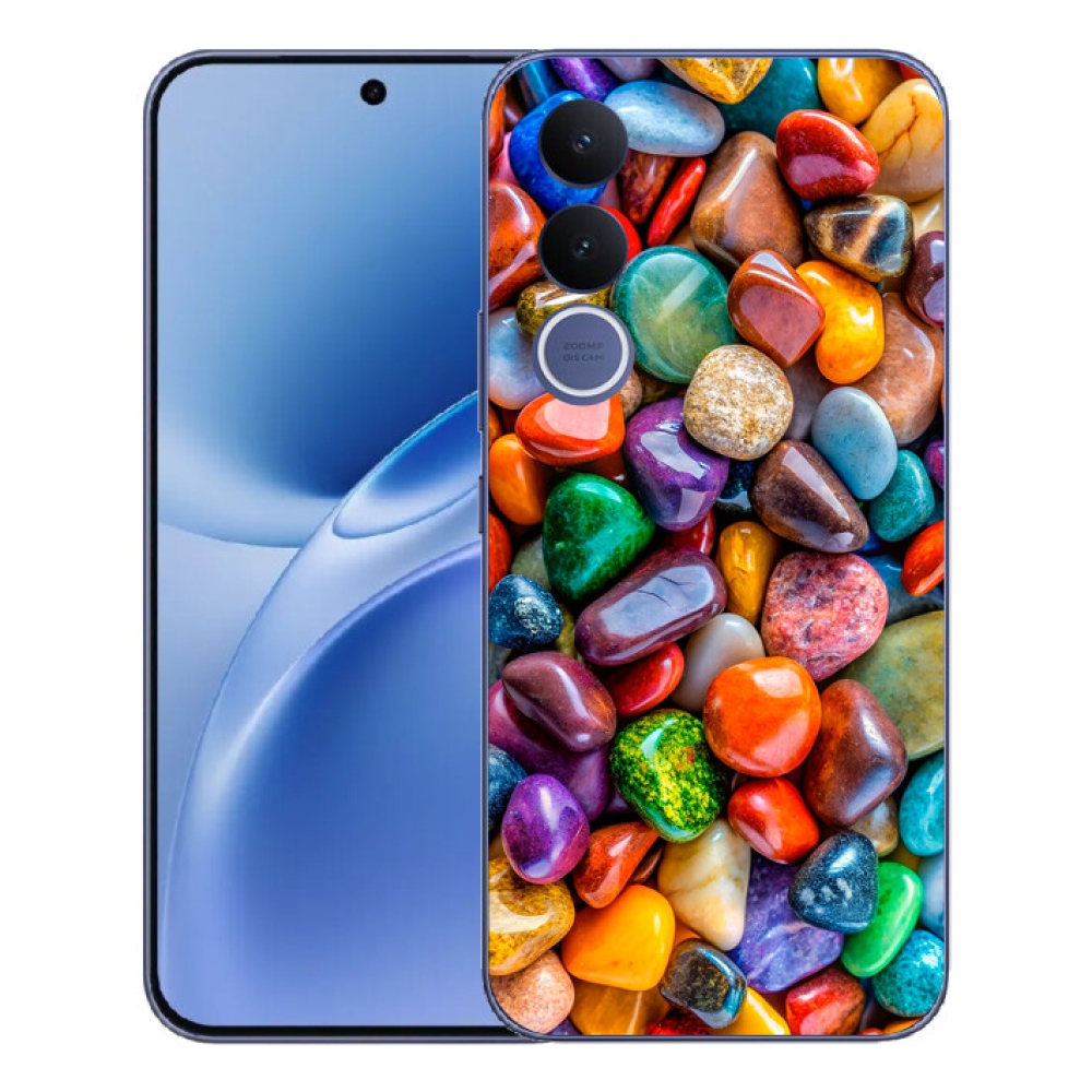 Gélový kryt mmCase na Vivo V70 FE - farebné kamienky