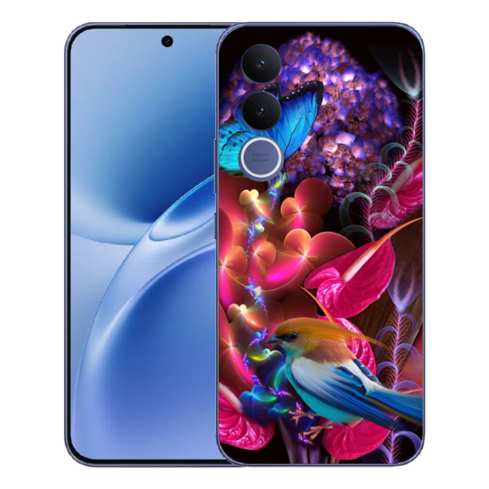 Gélový kryt mmCase na Vivo V70 FE - farebné kvety