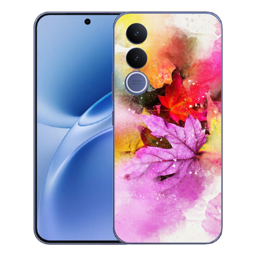 Gélový kryt mmCase na Vivo V70 FE - farebné listy