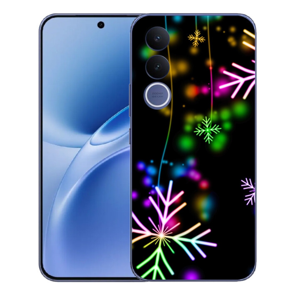 Gélový kryt mmCase na Vivo V70 FE - farebné vločky