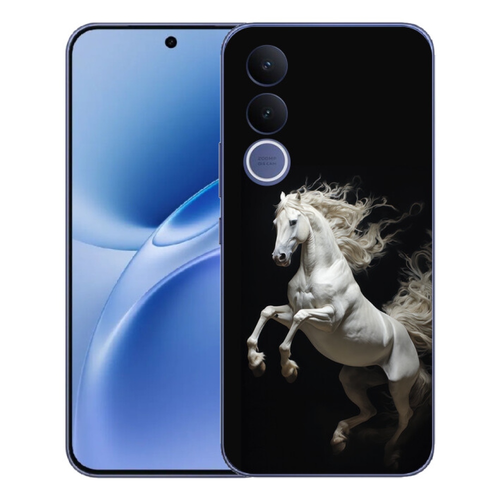 Gélový kryt mmCase na Vivo V70 FE - biely kôň 4