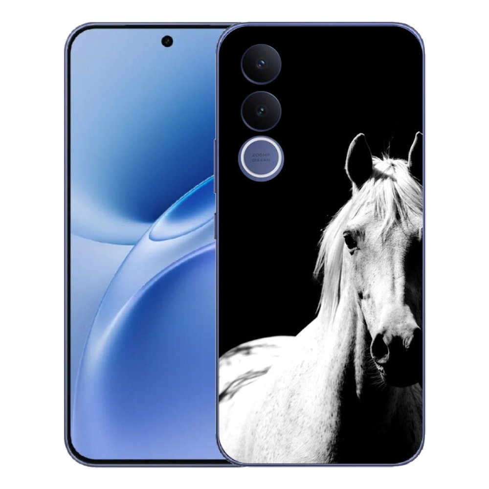Gélový kryt mmCase na Vivo V70 FE - biely kôň 5