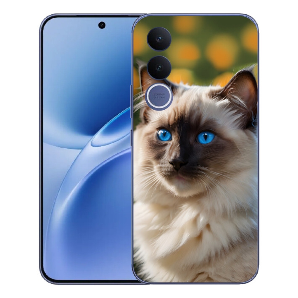 Gélový kryt mmCase na Vivo V70 FE - biely ragdoll