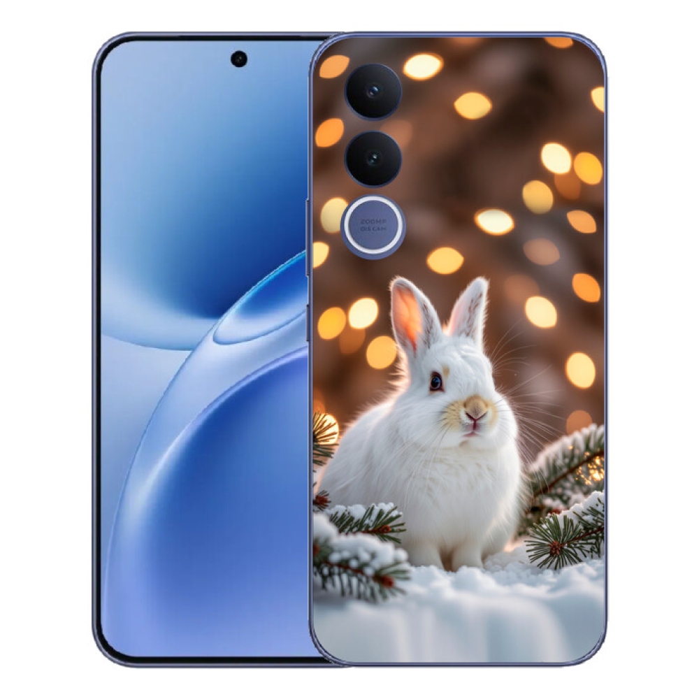Gélový kryt mmCase na Vivo V70 FE - biely zajac