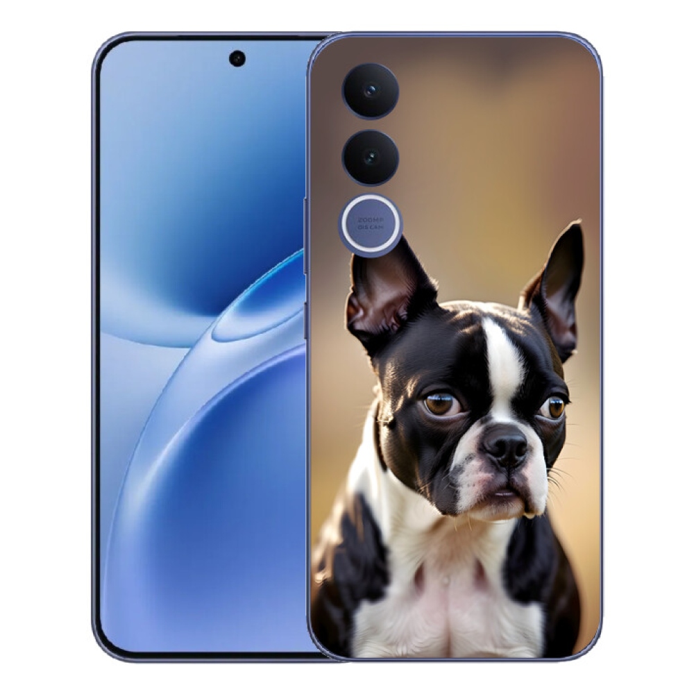 Gélový kryt mmCase na Vivo V70 FE - bostonský teriér