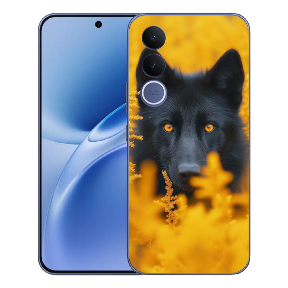 Gélový kryt mmCase na Vivo V70 FE - čierny vlk 2