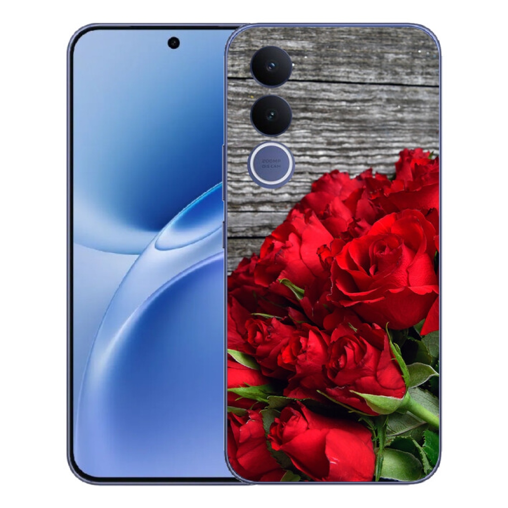 Gélový kryt mmCase na Vivo V70 FE - červené ruže