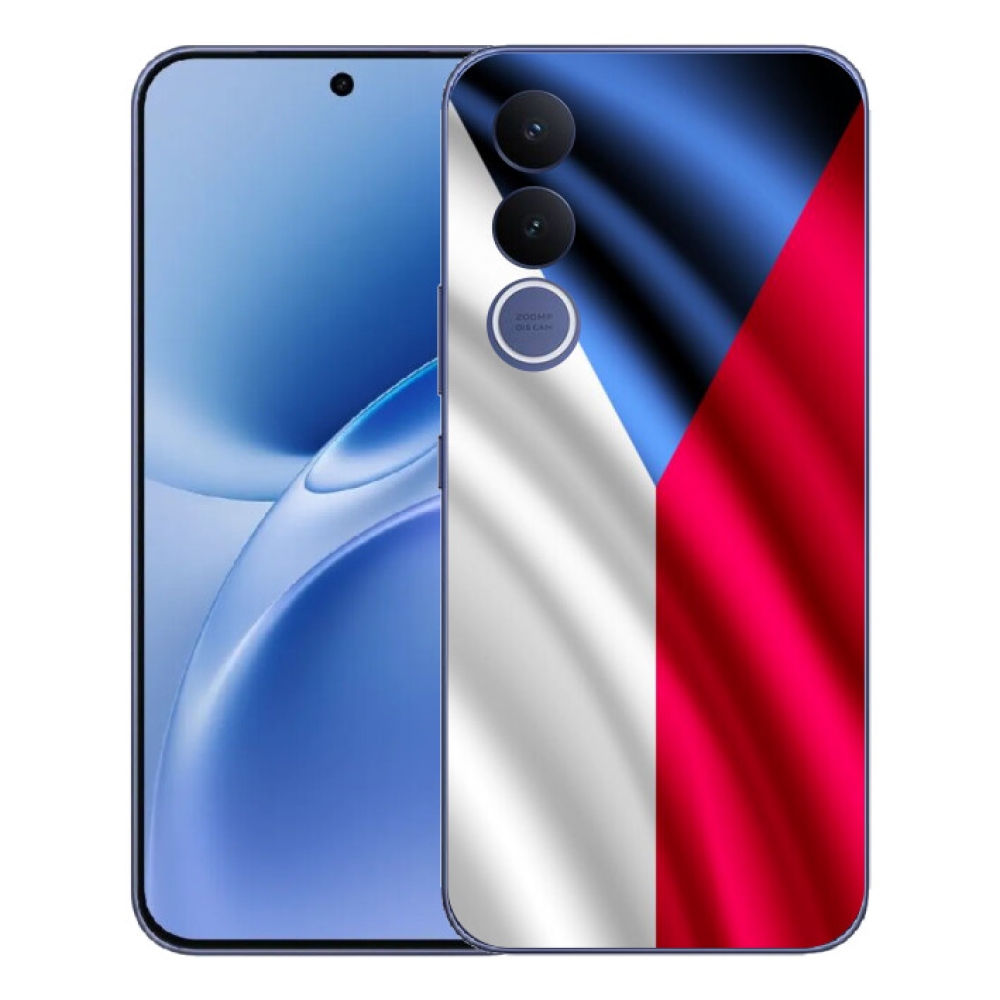 Gélový kryt mmCase na Vivo V70 FE - česká vlajka